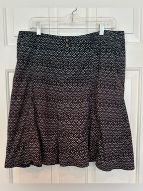 Athleta Wear About Skort Skirt Womens Sz 14 Black Gray Drawstrings Tennis Golf